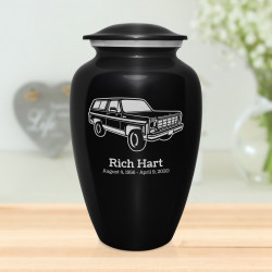 SUV Cremation Urn - Jet Black