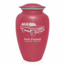 SUV Cremation Urn - Rose Pink