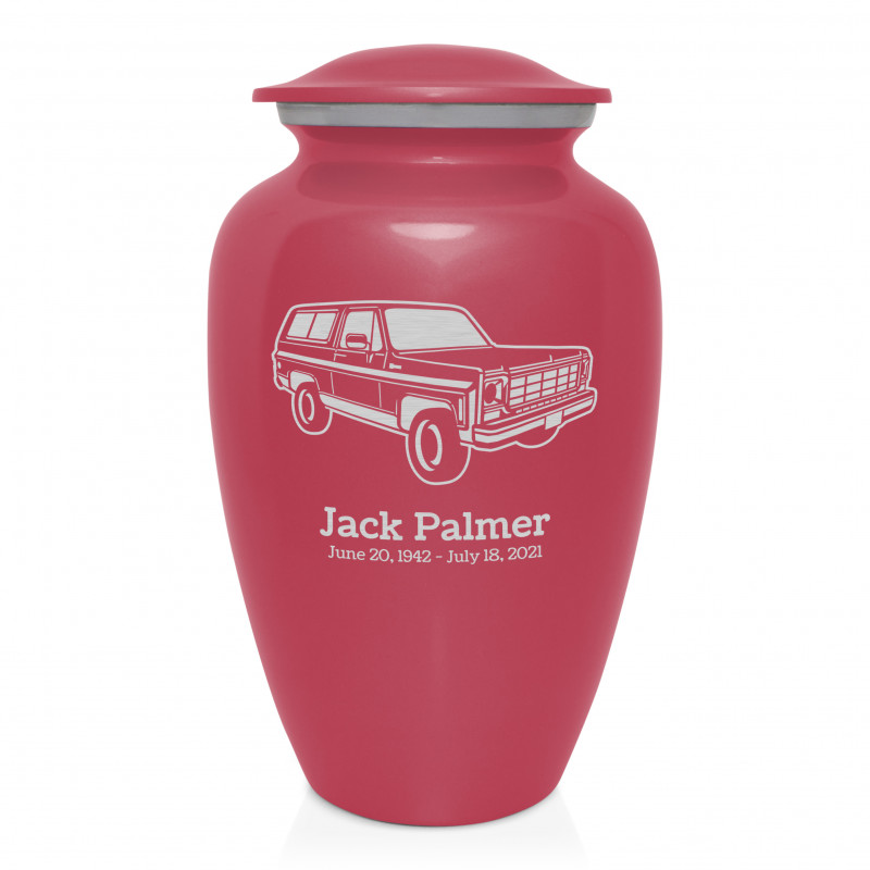SUV Cremation Urn - Rose Pink