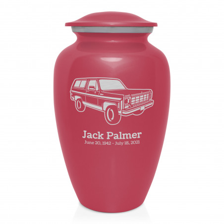 SUV Cremation Urn - Rose Pink