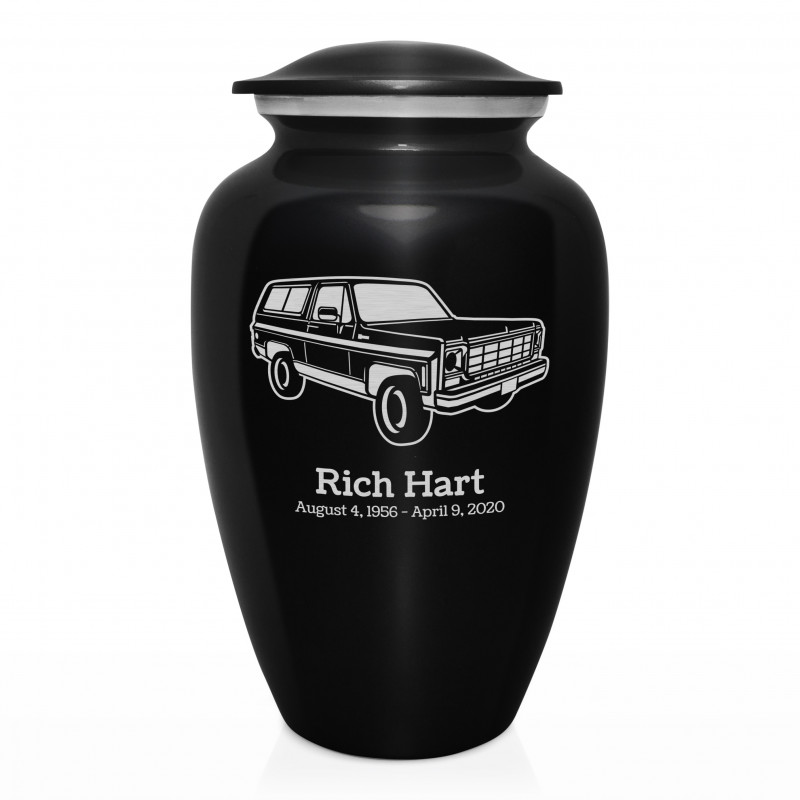 SUV Cremation Urn - Jet Black
