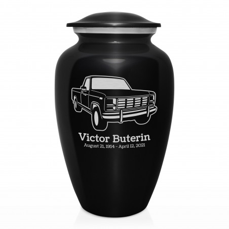 Truck IV Cremation Urn - Jet Black