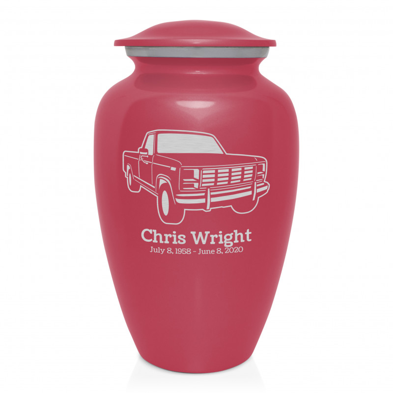 Truck IV Cremation Urn - Rose Pink