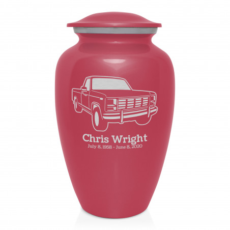 Truck IV Cremation Urn - Rose Pink