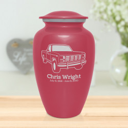 Truck IV Cremation Urn - Rose Pink