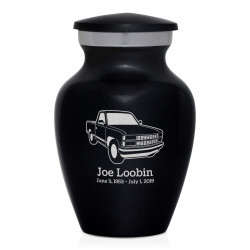 Truck V Keepsake Urn - Jet Black