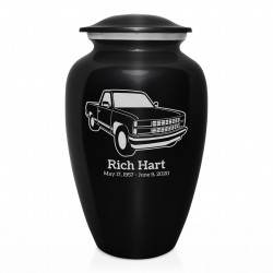 Truck V Cremation Urn - Jet Black