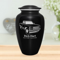 Truck V Cremation Urn - Jet Black
