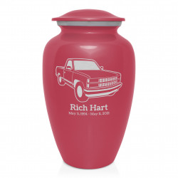 Truck V Cremation Urn - Rose Pink