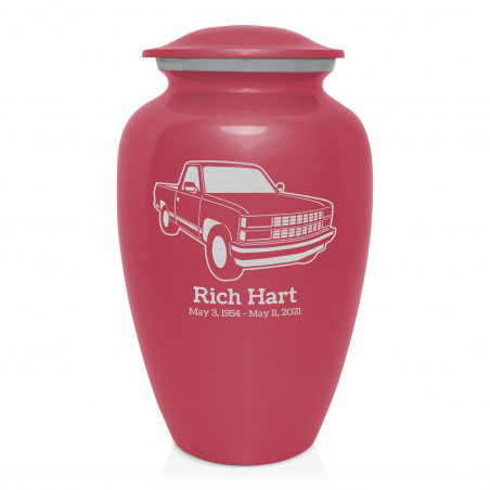 Truck V Cremation Urn - Rose Pink