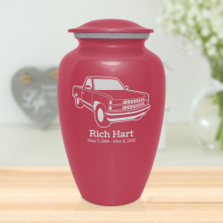 Truck V Cremation Urn - Rose Pink