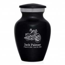 Motorcycle II Keepsake Urn - Jet Black