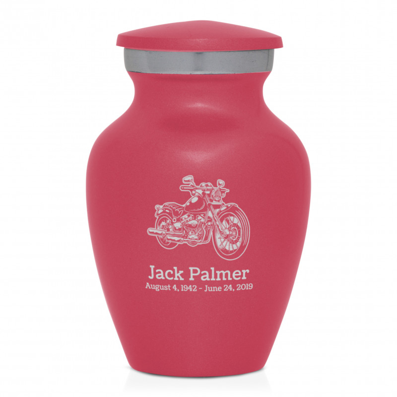 Motorcycle II Keepsake Urn - Rose Pink