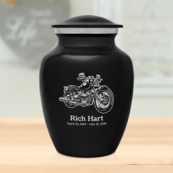 Motorcycle II Sharing Urn - Jet Black