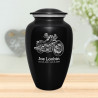 Motorcycle II Cremation Urn - Jet Black