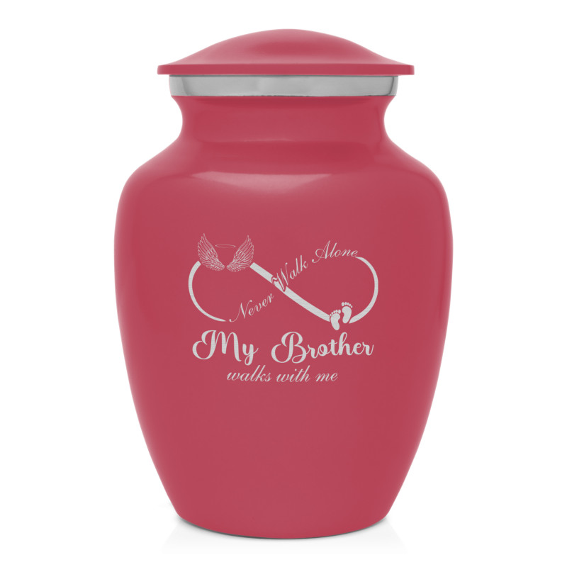 My Brother Walks With Me Sharing Urn - Rose Pink