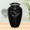 My Sister Walks With Me Cremation Urn - Jet Black