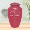 My Daughter Walks With Me Cremation Urn - Rose Pink