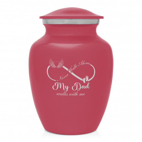 My Dad Walks With Me Sharing Urn - Rose Pink