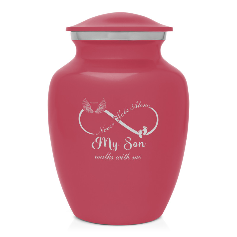 My Son Walks With Me Sharing Urn - Rose Pink