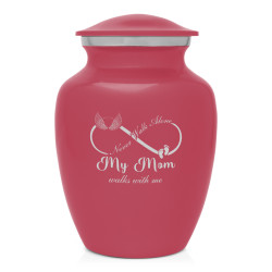 My Mom Walks With Me Sharing Urn - Rose Pink