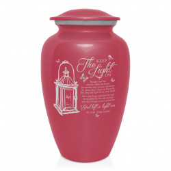 Keep the Light On Cremation Urn - Rose Pink