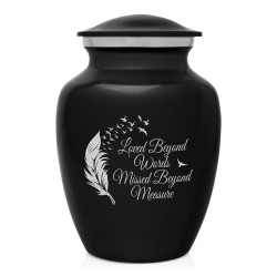 Loved Beyond Words Sharing Urn - Jet Black