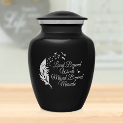 Loved Beyond Words Sharing Urn - Jet Black