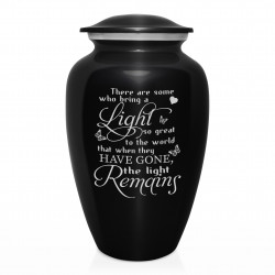 Light Remains Cremation Urn - Jet Black