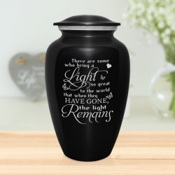 Light Remains Cremation Urn - Jet Black
