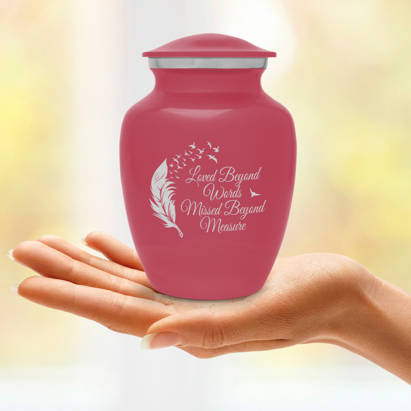 Loved Beyond Words Sharing Urn - Rose Pink
