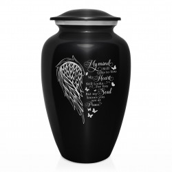 At Peace Cremation Urn - Jet Black