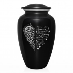Memory Becomes a Treasure Cremation Urn - Jet Black