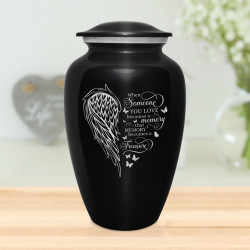 Memory Becomes a Treasure Cremation Urn - Jet Black