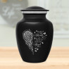 Heart Is In Heaven Sharing Urn - Jet Black