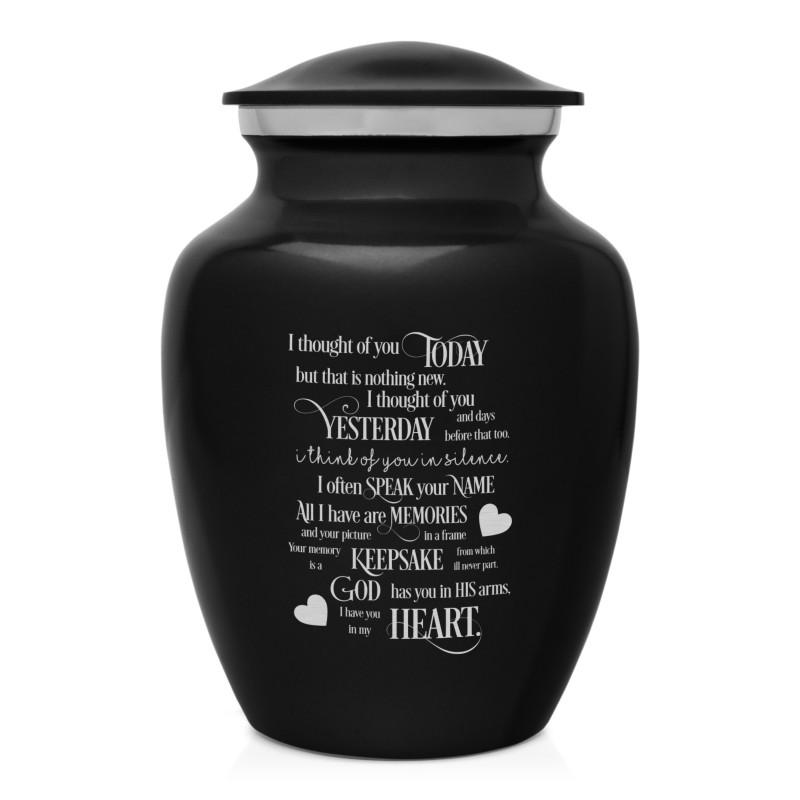 I Thought Of You Today Sharing Urn - Jet Black