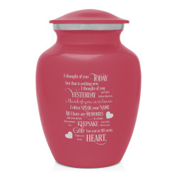 I Thought Of You Today Sharing Urn - Rose Pink