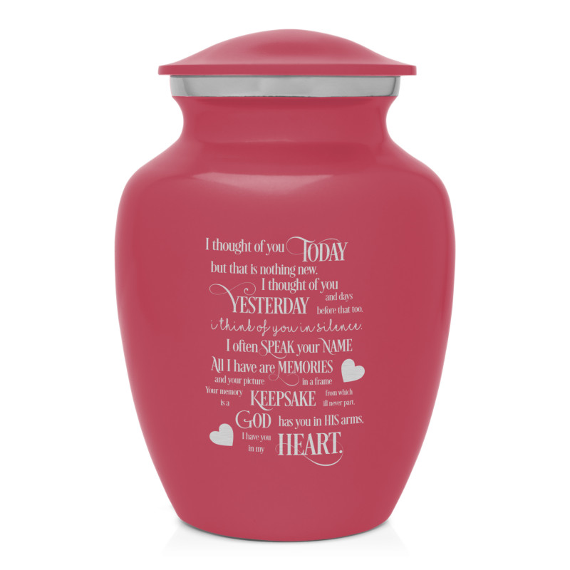 I Thought Of You Today Sharing Urn - Rose Pink