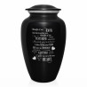 I Thought Of You Today Cremation Urn - Jet Black
