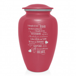 I Thought Of You Today Cremation Urn - Rose Pink