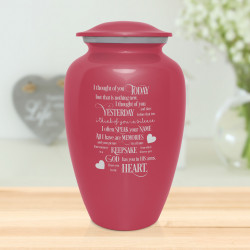 I Thought Of You Today Cremation Urn - Rose Pink
