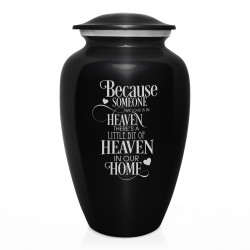 Heaven In Our Home Cremation Urn - Jet Black