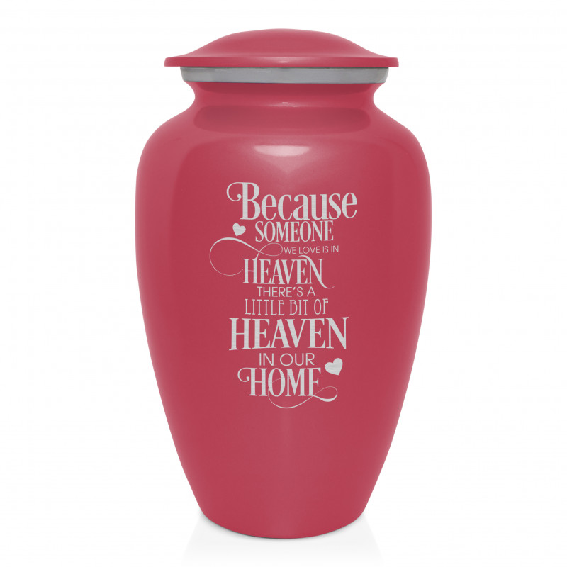 Heaven In Our Home Cremation Urn - Rose Pink