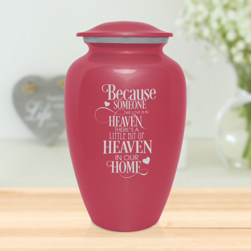 Heaven In Our Home Cremation Urn - Rose Pink