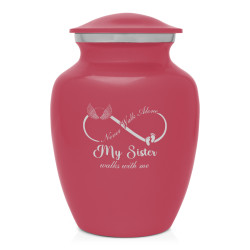 My Sister Walks With Me Sharing Urn - Rose Pink