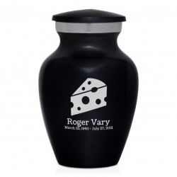 Cheese Keepsake Urn - Jet Black