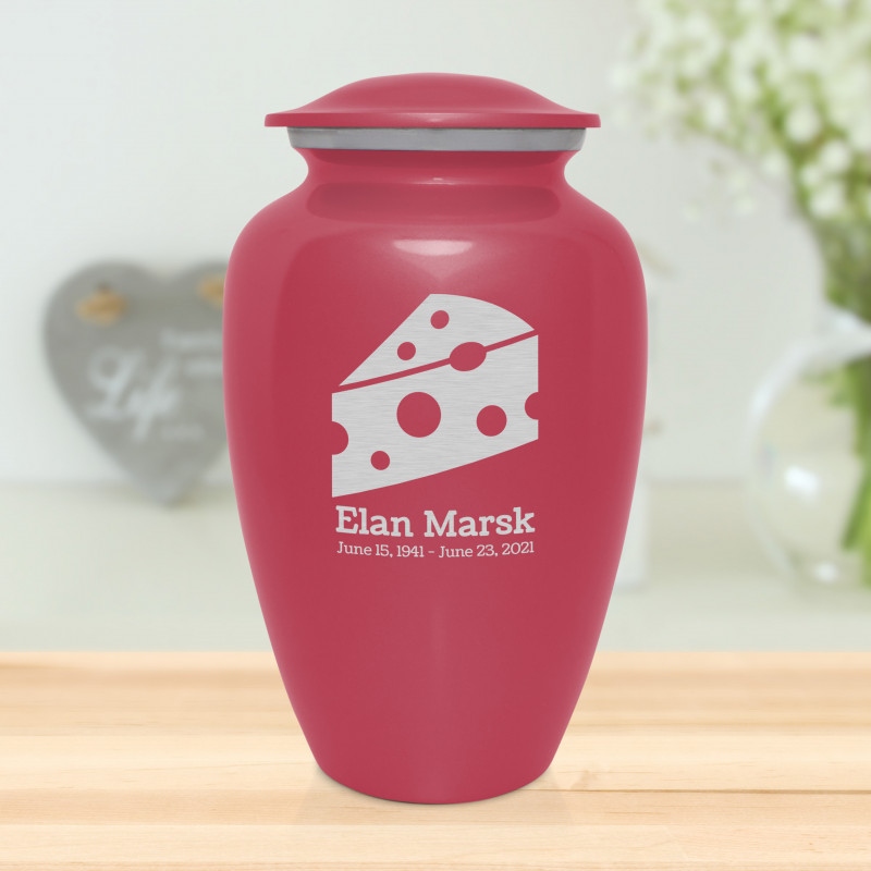 Cheese Cremation Urn - Rose Pink