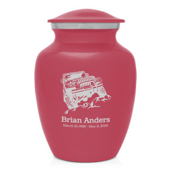 Offroad Truck Sharing Urn - Rose Pink