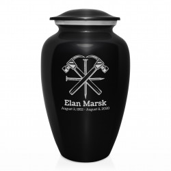 Woodworking Cremation Urn - Jet Black