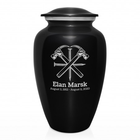 Woodworking Cremation Urn - Jet Black